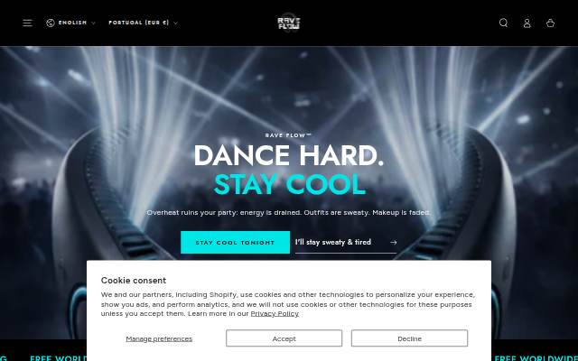 RaveFlow storefront