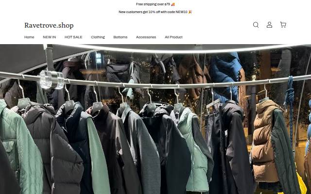 Ravetrove.shop storefront