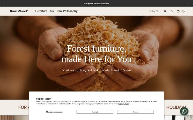 Raw Wood® storefront