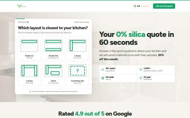 Reading Landing Page storefront