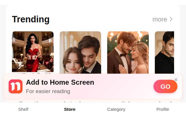 NovelGo storefront
