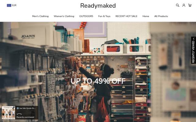 Readymaked storefront