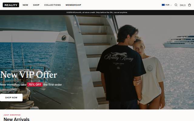 Reality Racing storefront