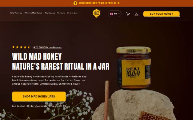 Real Mad Honey EU storefront