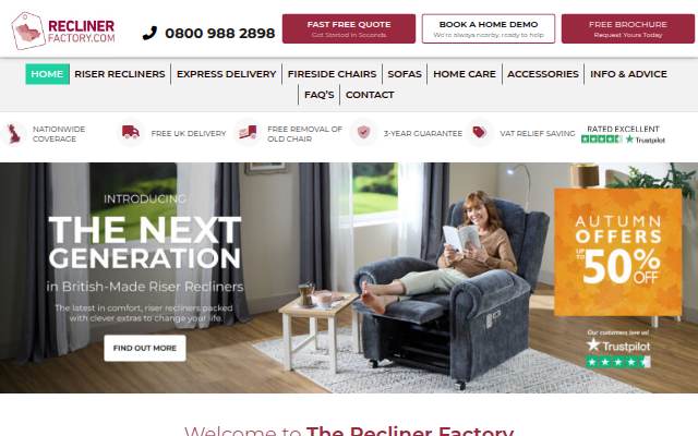 The Recliner Factory storefront