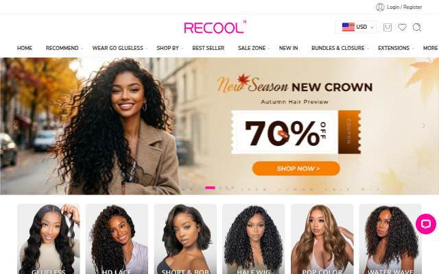 Recool Hair | 100% Virgin Human Hair Bundles Online Store storefront