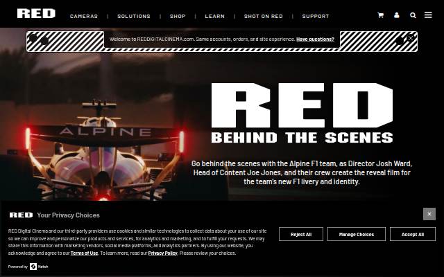 RED Digital Cinema storefront