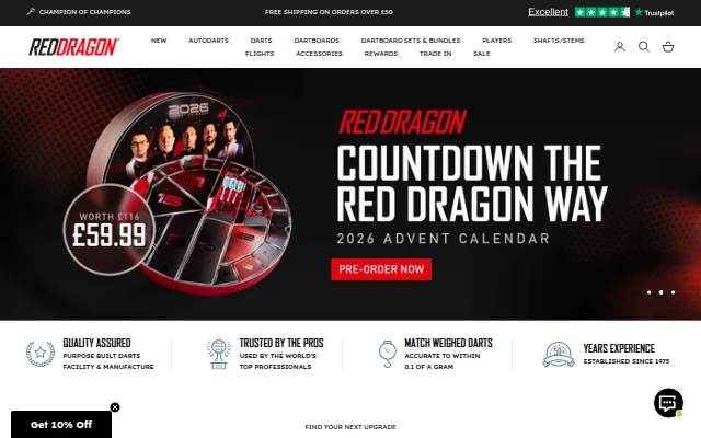Red Dragon Darts storefront