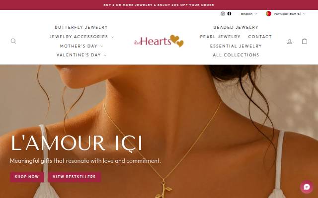RedHearts Jewelry storefront
