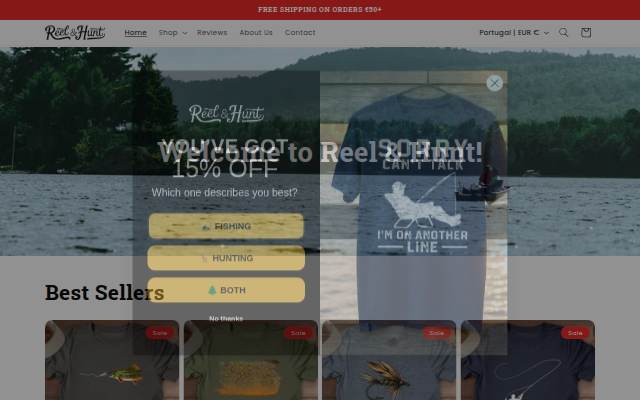 Reel &amp; Hunt storefront