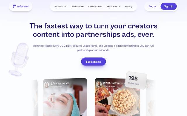 Refunnel: UGC Platform for Instagram &amp; TikTok Shop storefront