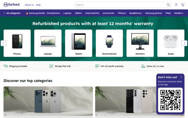 Montra da refurbed UK