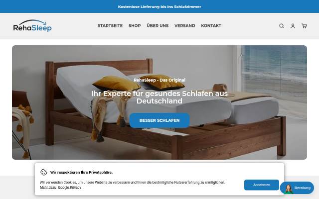 Vitrine de RehaSleep