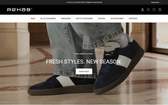 Rehab Footwear storefront