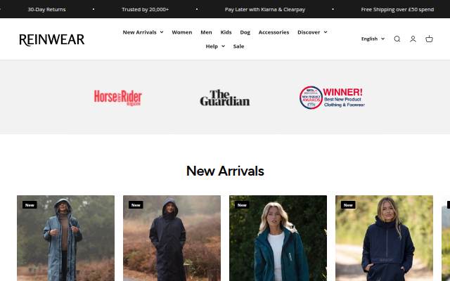 Reinwear storefront