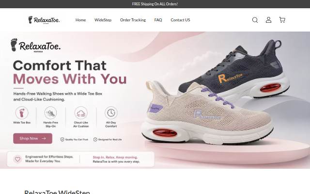 relaxatoe storefront