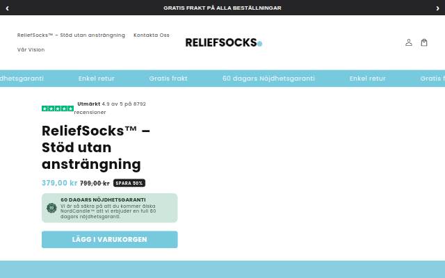 Reliefsocks storefront