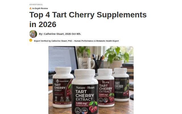 Startseite von Top 4 Tart Cherry Supplements in 2026