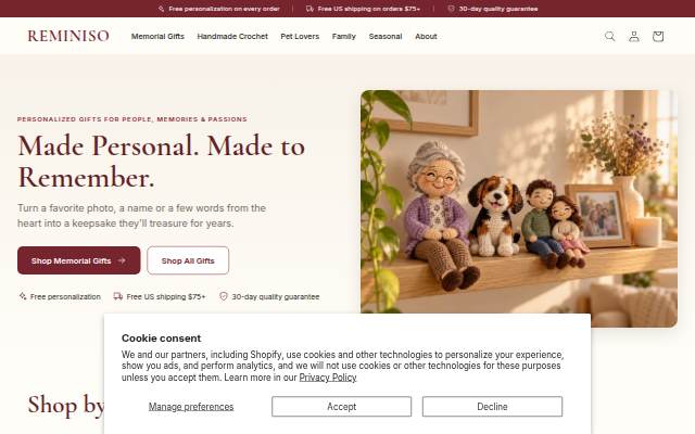 Startseite von REMINISO