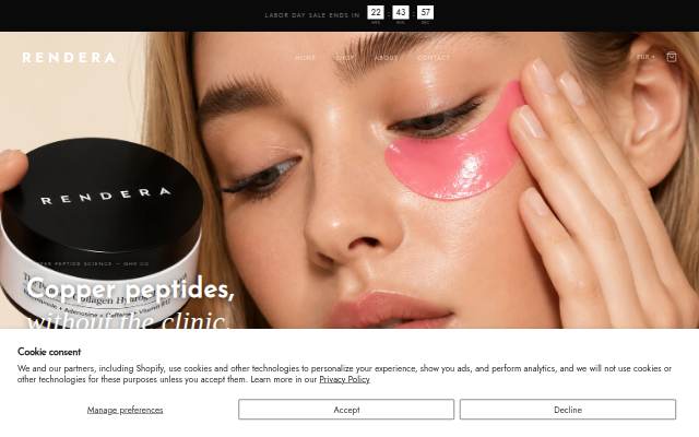 Startseite von Rendera Skin
