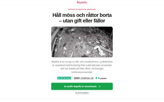 Startseite von Håll möss och råttor borta