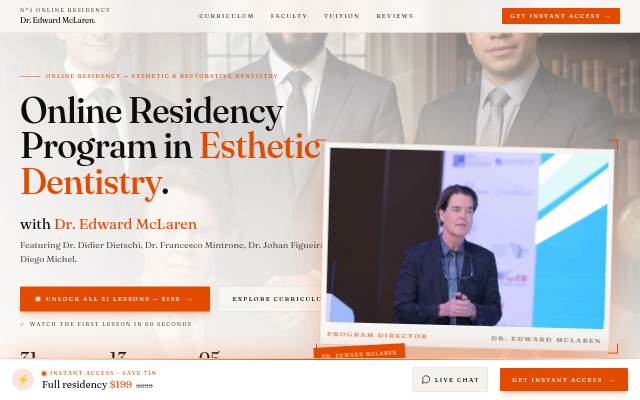 Montra da Online Residency in Esthetic Dentistry — Dr. Edward McLaren