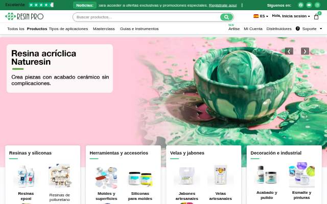 RESINAS EPOXI TRANSPARENTES RESIN PRO storefront