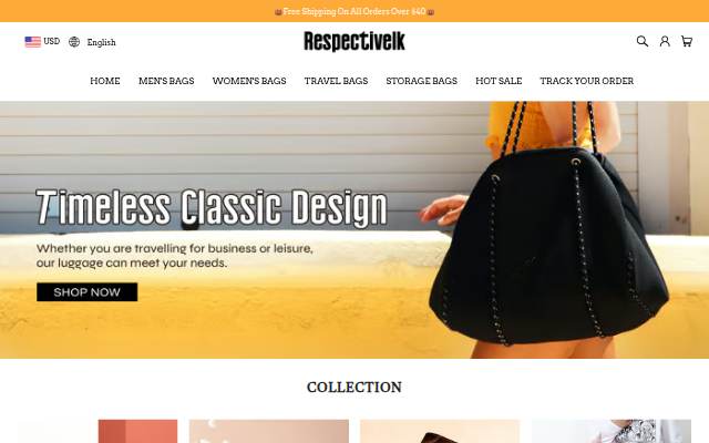 RESPECTIVELK storefront