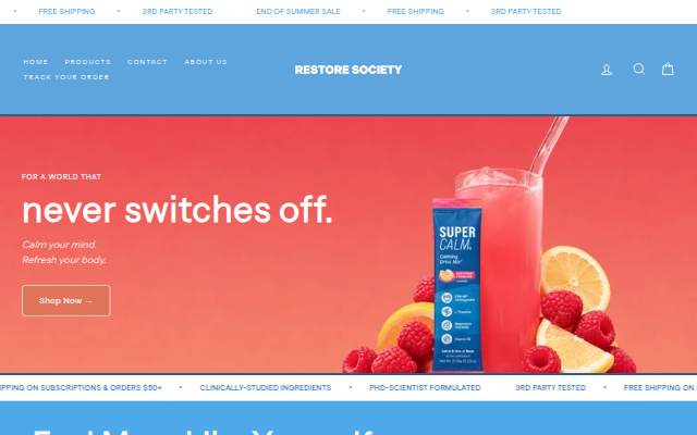Restore Society storefront