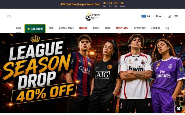 Retro Soccer Kit storefront