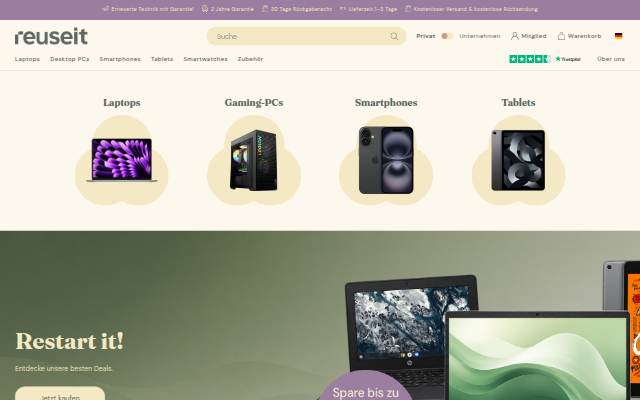 Startseite von Gebrauchte Computer &amp; Refurbished IT