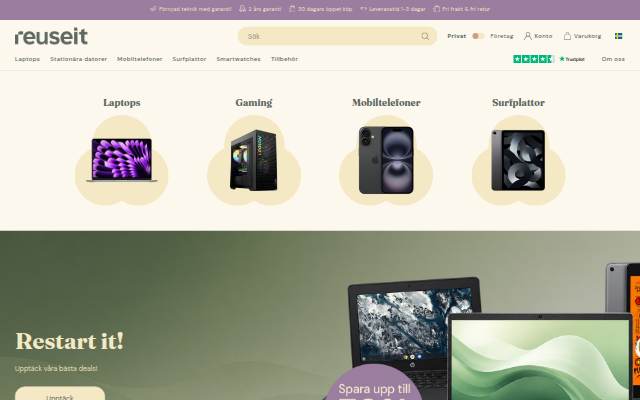 Begagnade datorer storefront