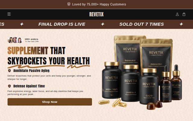 REVETIX storefront