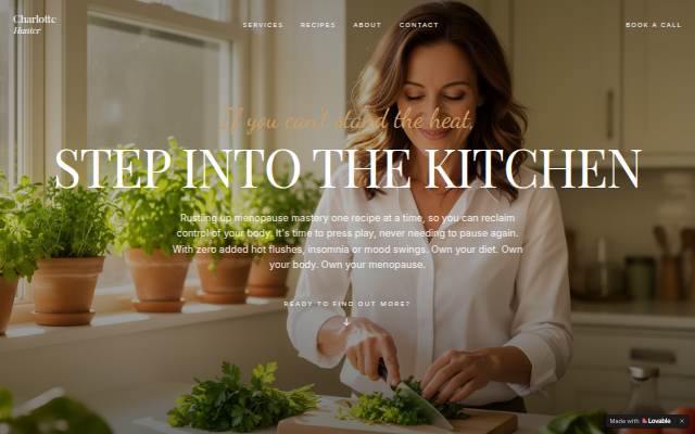 Vitrine de Charlotte Hunter, Master Your Menopause Through Nutrition