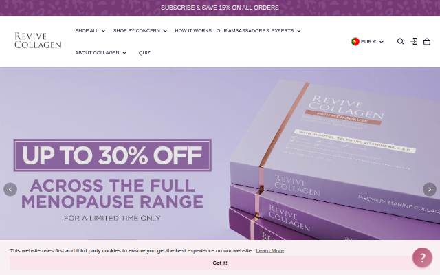 Revive Collagen storefront