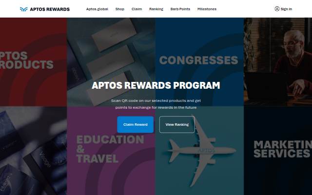 Startseite von Aptos Loyalty