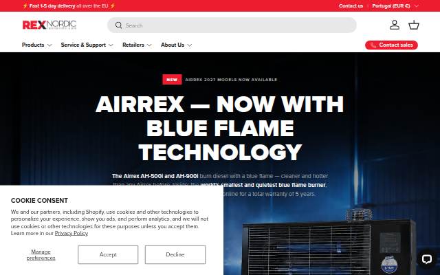 Startseite von Rex Nordic Group