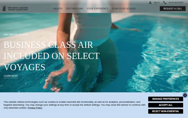 The Ritz-Carlton Yacht Collection storefront