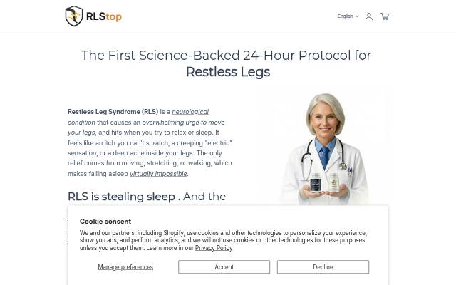 RLStop™ - Calms the Urge to Move Your Legs storefront