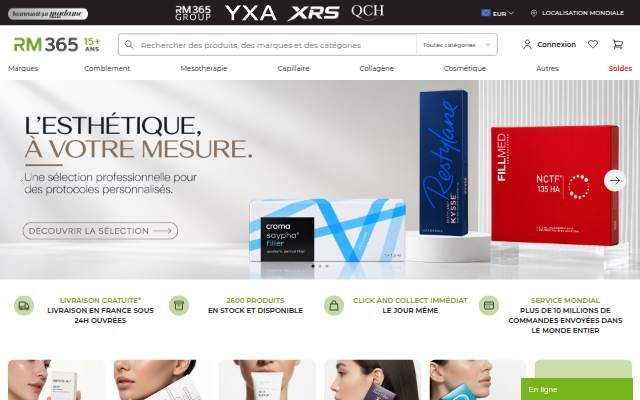 Produits esthétiques professionnels — Mésothérapie, Fillers &amp; Peelings storefront