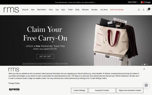 RMS Beauty storefront