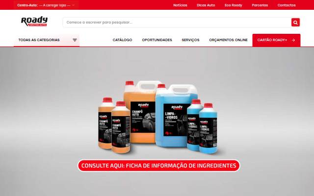 Homepage Roady Centros Auto storefront