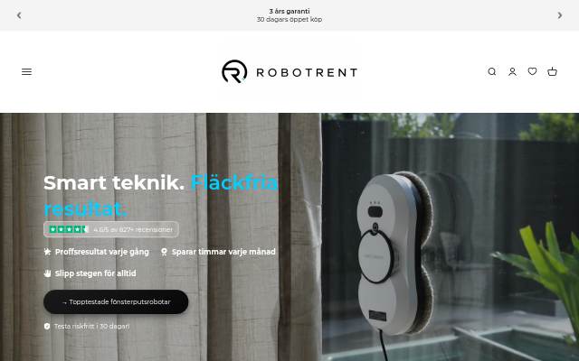 Robotrent.se storefront