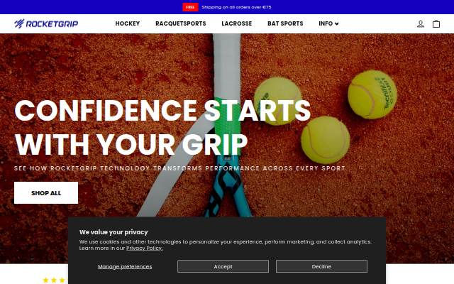 RocketGrip storefront