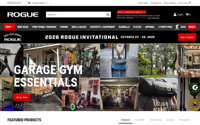 Rogue Fitness storefront