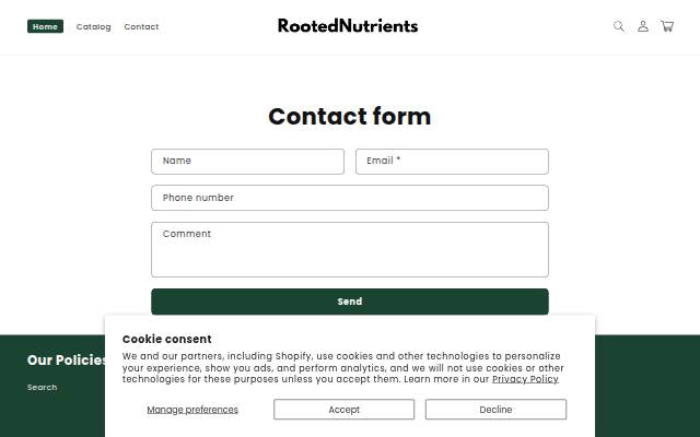 RootedNutrients storefront