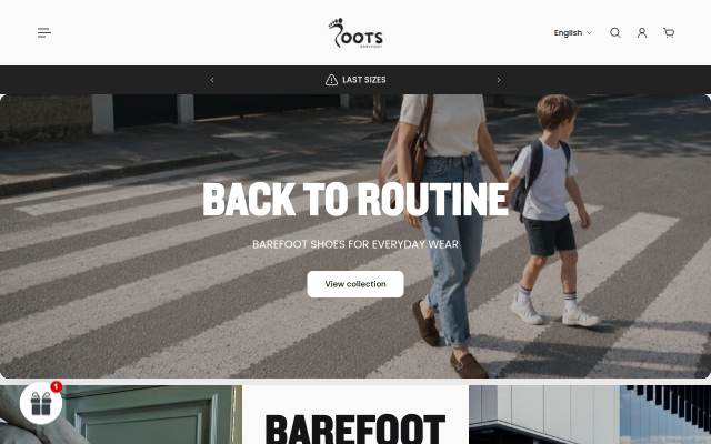 ROOTS Barefoot storefront