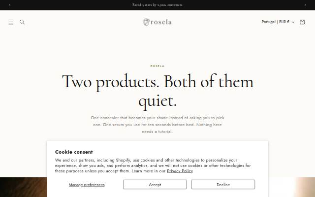 Startseite von rosela
