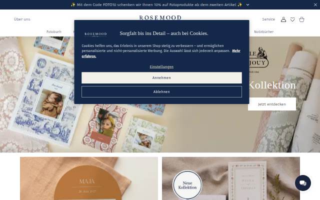 Startseite von Rosemood