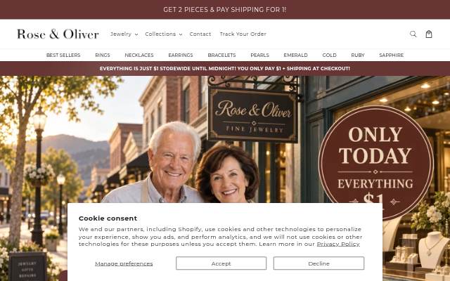 Rose &amp; Oliver storefront